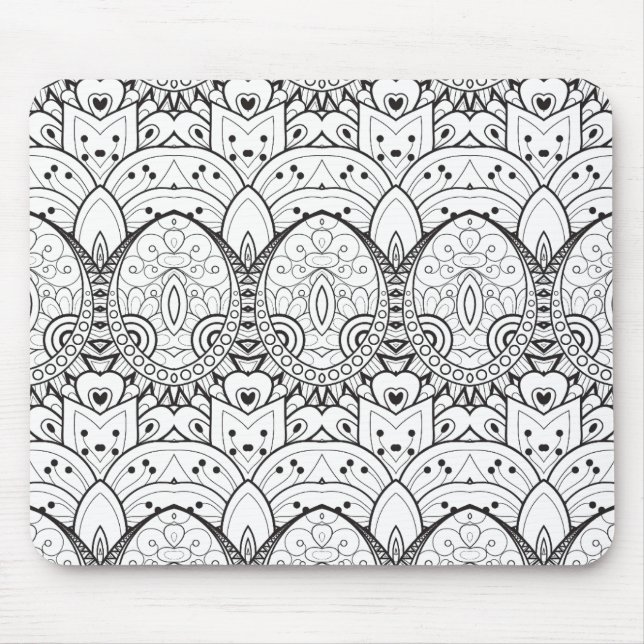 Inspired Tribal Illustration Mouse Mat (Front)