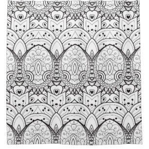 Inspired Tribal Illustration Shower Curtain