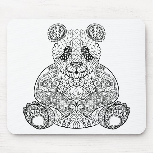 Inspired Tribal Panda Mouse Mat (Front)