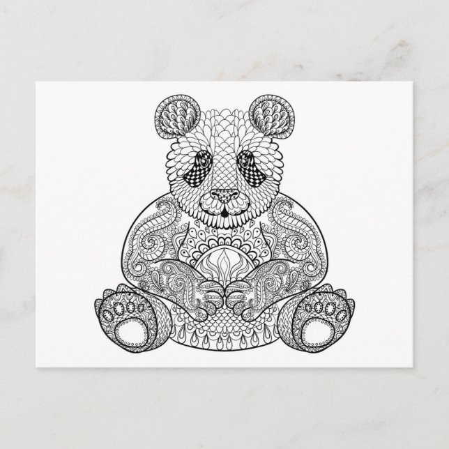 Inspired Tribal Panda Postcard (Front)
