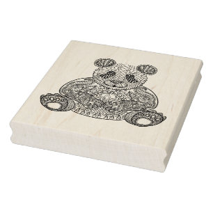 Inspired Tribal Panda Rubber Stamp