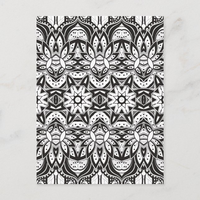 Inspired Tribal Style  Illustration Postcard (Front)