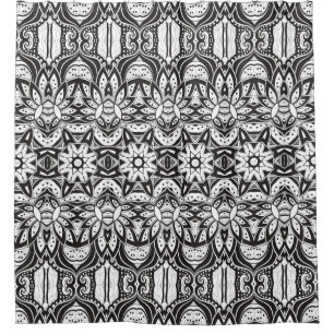 Inspired Tribal Style Illustration Shower Curtain