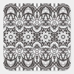 Inspired Tribal Style Illustration Square Sticker