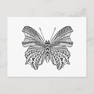 Inspired Tropical Butterfly Postcard
