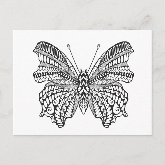 Inspired Tropical Butterfly Postcard (Front)