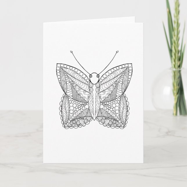 Inspired Tropical Design Butterfly Card (Front)