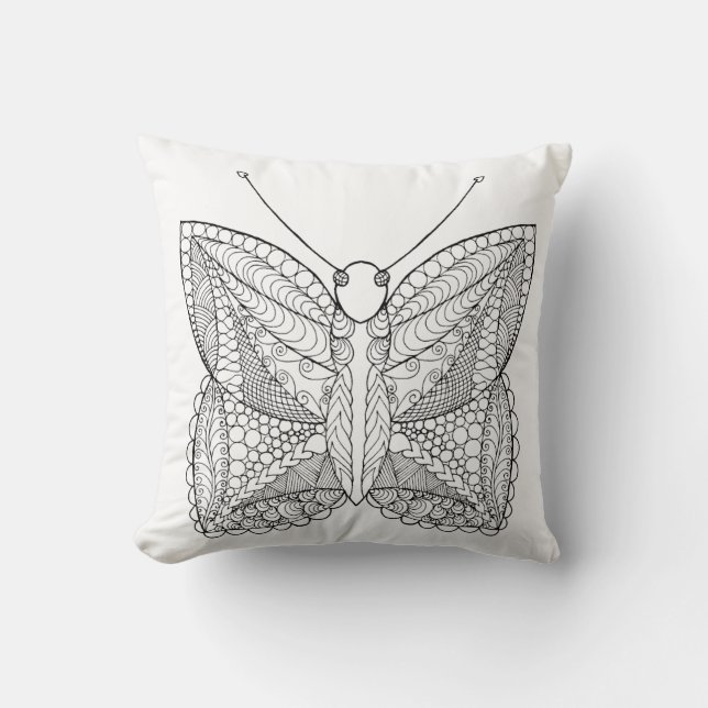 Inspired Tropical Design Butterfly Cushion (Front)