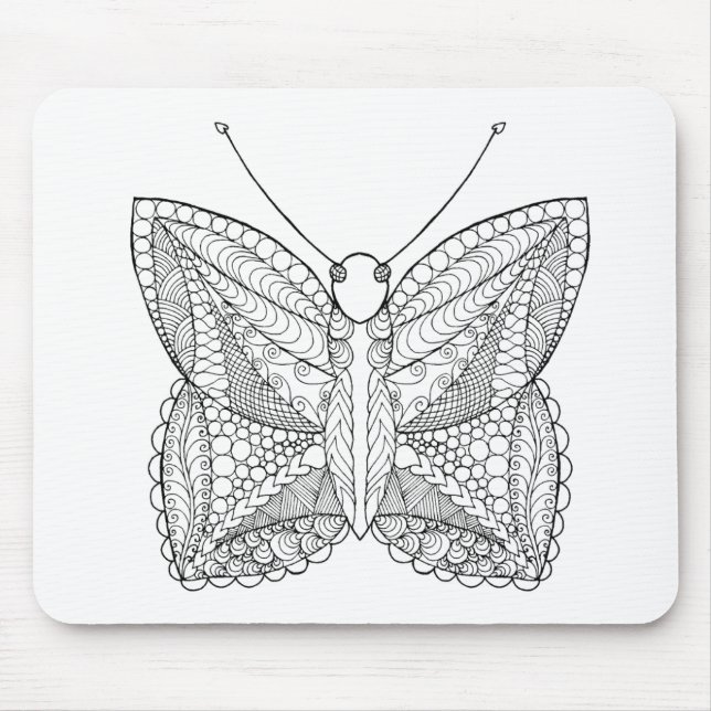 Inspired Tropical Design Butterfly Mouse Mat (Front)