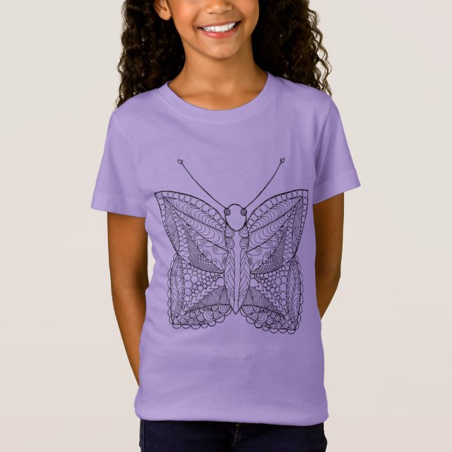 Inspired Tropical Design Butterfly T-Shirt (Front)