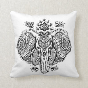 Inspired Vintage Indian Elephant Cushion