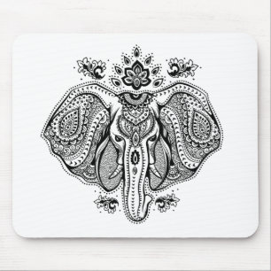 Inspired Vintage Indian Elephant Mouse Mat