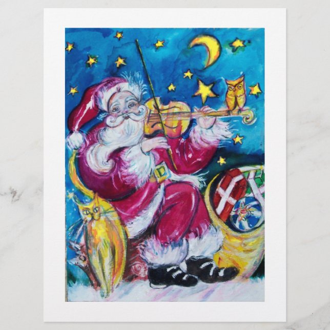 INSPIRED VIOLINIST SANTA Christmas Flyer (Front)
