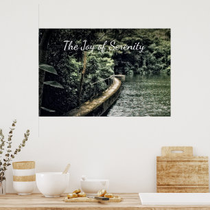 Inspired Water Nature Motivated Joy Serenity Poster