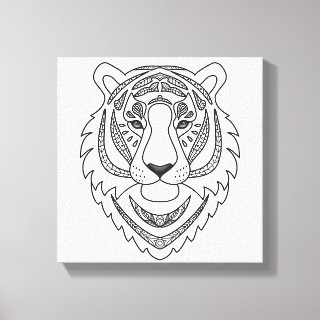 Inspired White Tiger 6 Canvas Print (Front)