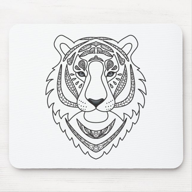 Inspired White Tiger Mouse Mat (Front)