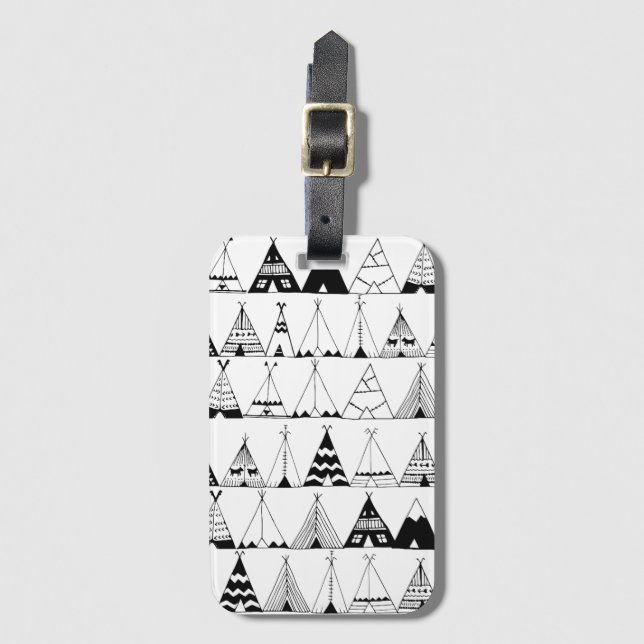 Inspired Wigwam Luggage Tag (Front Vertical)