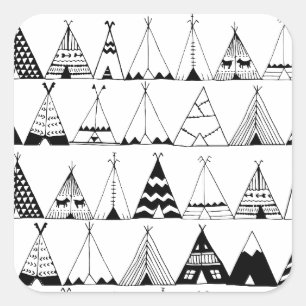 Inspired Wigwam Square Sticker