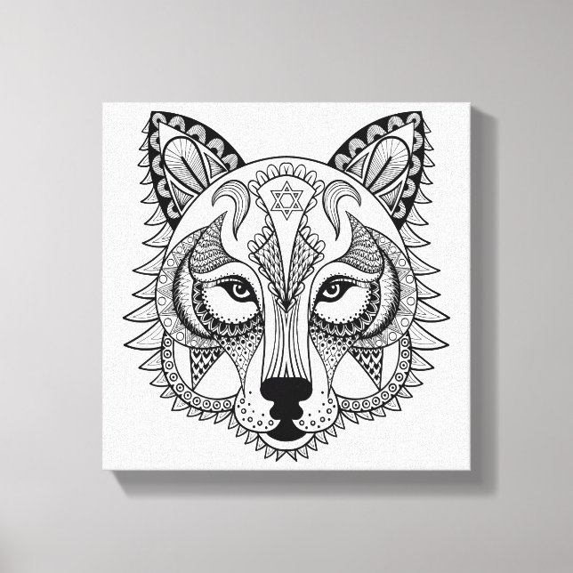 Inspired Wolf Canvas Print (Front)