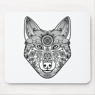 Inspired Wolf Head Mouse Mat