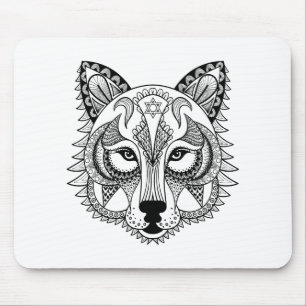 Inspired Wolf Mouse Mat