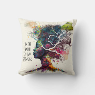 Inspired Woman Ancestors Throw Pillow