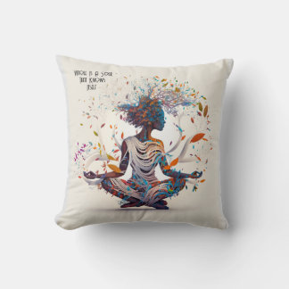 Inspired Woman Whole Soul Throw Pillow