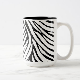 Inspired Zebra Print Two-Tone Coffee Mug