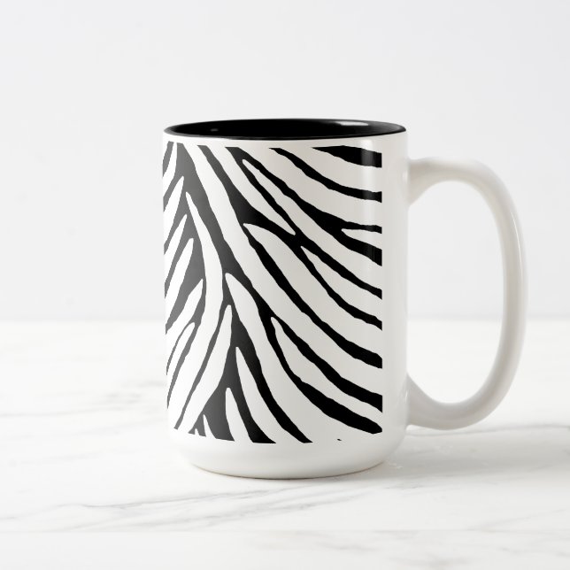 Inspired Zebra Print Two-Tone Coffee Mug (Right)