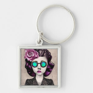 Inspirewire Opal Goggles Girl Key Ring