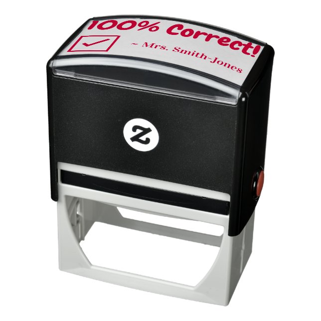Inspiring "100% Correct!" Instructor Rubber Stamp (Product)