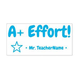 Inspiring "A+ Effort!" Grading Rubber Stamp