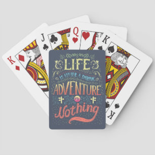 Inspiring Adventure Quote Playing Cards