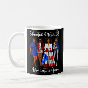 Inspiring Afro Latina Queen Puerto Rican Womans Ri Coffee Mug