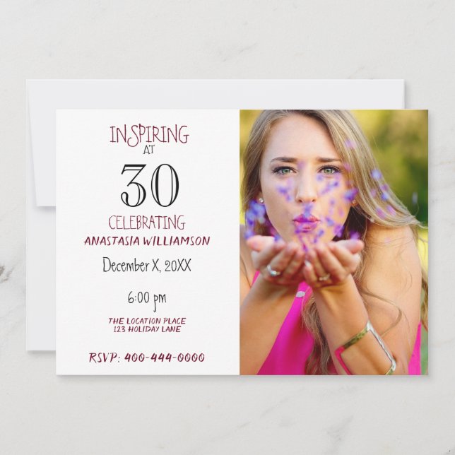 INSPIRING AT 30 INVITE (Front)