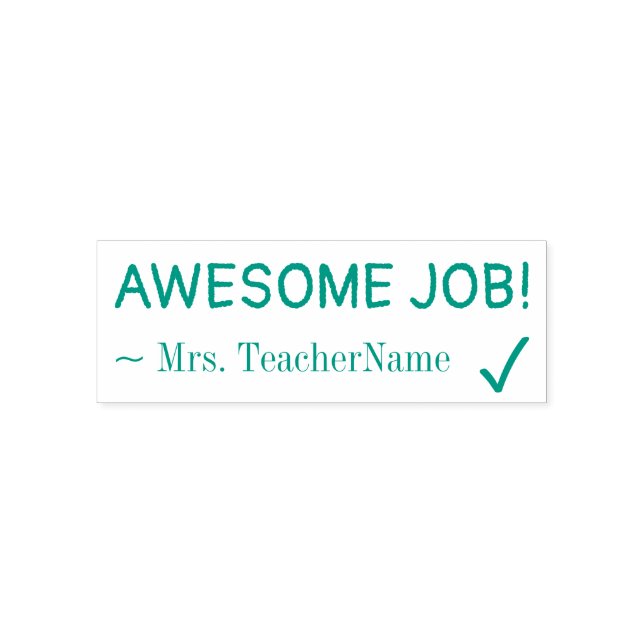 Inspiring "AWESOME JOB!" Grading Rubber Stamp (Design)