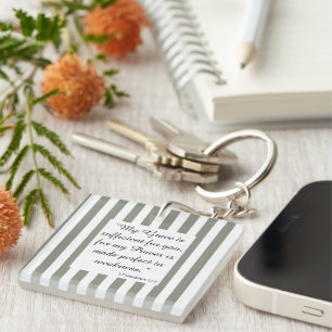 Inspiring Bible Verse for trusting in God Key Ring