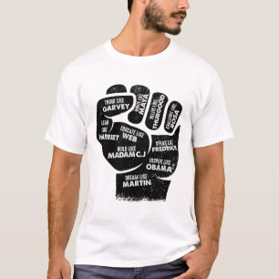 Inspiring Black Leaders Fist - Black History Month T-Shirt