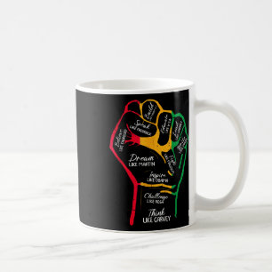 Inspiring Black Leaders Power Fist Hand Black Hist Coffee Mug