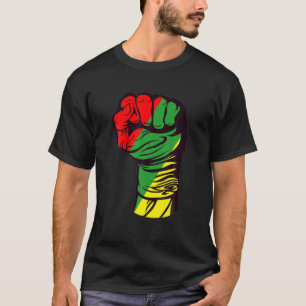 Inspiring Black Leaders Power Fist Hand Black Hist T-Shirt