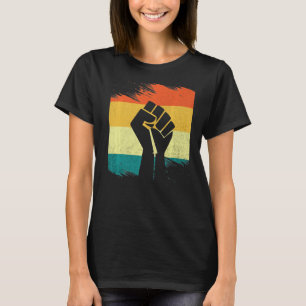Inspiring Black Leaders Power Fist Hand Black Hist T-Shirt