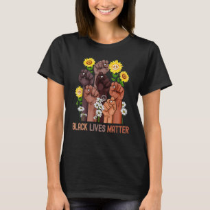 Inspiring Black Leaders Power Fist Hand Black Hist T-Shirt