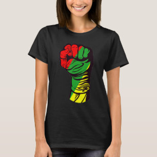 Inspiring Black Leaders Power Fist Hand Black Hist T-Shirt