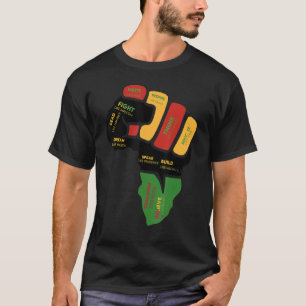 Inspiring Black Leaders Power Fist Hand Black Hist T-Shirt