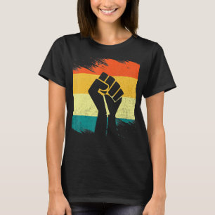 Inspiring Black Leaders Power Fist Hand Black Hist T-Shirt