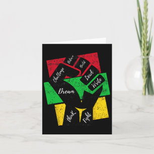 Inspiring Black Leaders Power Hand Fist Black Hist Card