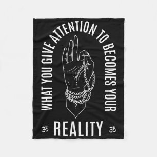 Inspiring Buddhism Law Of Attraction Quote Spiritu Fleece Blanket