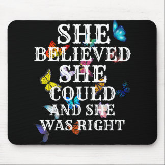Inspiring butterfly mouse mat