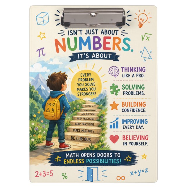 Inspiring Clipboard for Students and Teachers (Front)