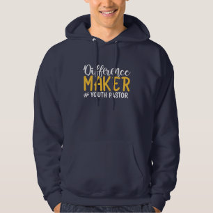 Inspiring Difference Maker Youth Pastor Navy Blue Hoodie